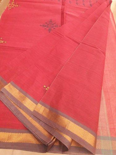 MANAMEDU BLOCK PRINTED SAREES WITH BLOUSE